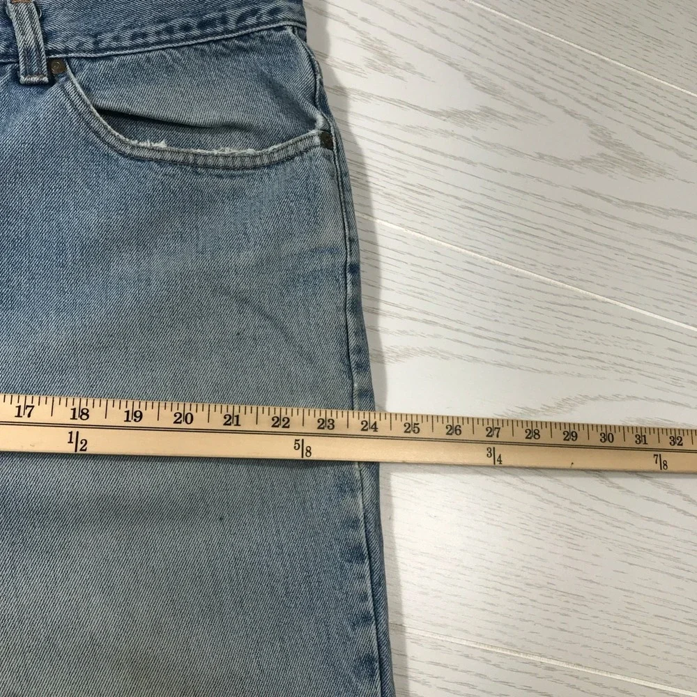 Vintage Eddie Bauer Relaxed Fit Jeans Men 42x32 Blue Grunge 100% Cotton Work Y2K